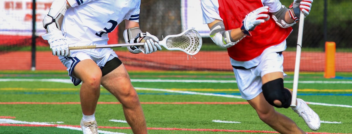 Lacrosse players in action